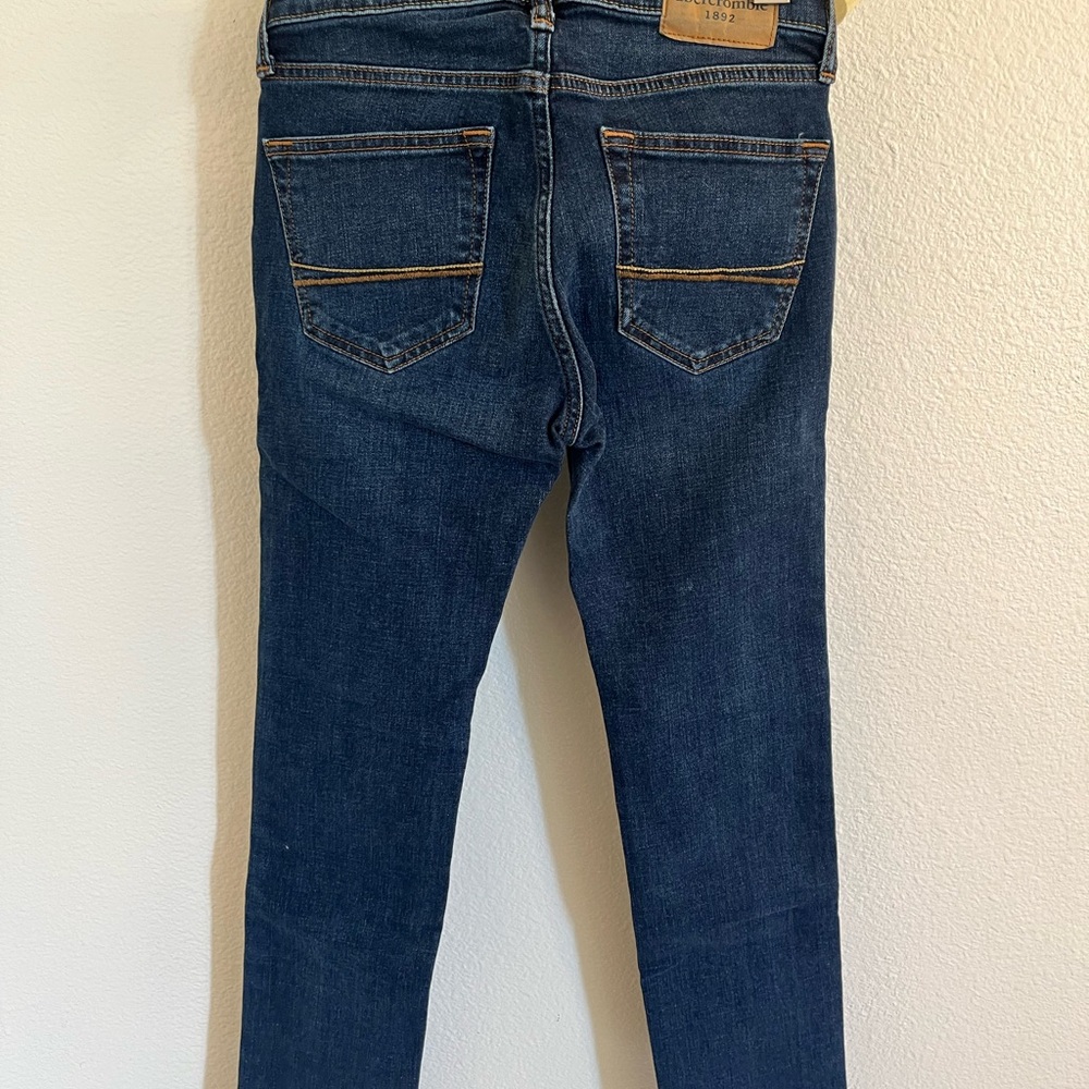 Abercrombie Kids Boys Skinny Jeans 13/14 Slim Dark Wash - Picture 3 of 5